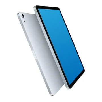 Tablet 2020, Realistic Mockup for Presentation. Diagonal Side Front and Back Stock Illustration