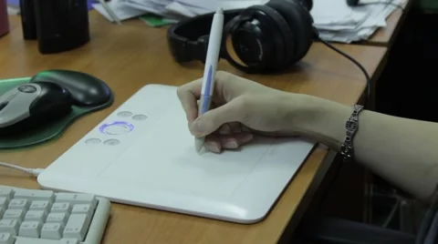 Tablet for 3d modeling Stock Footage 50810243