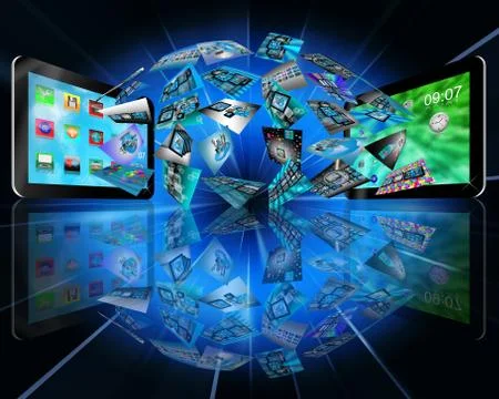 Tablet abstraction Stock Illustration