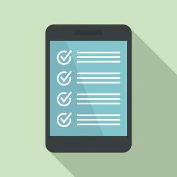 Tablet actions icon, flat style Illustrazione stock