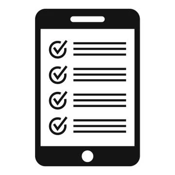 Tablet actions icon, simple style Illustrazione stock