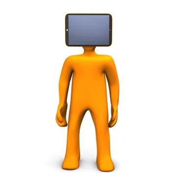 Tablet addiction Stock Illustration