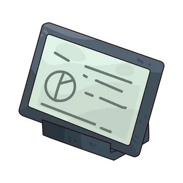 Tablet analytics illustration 库存插图