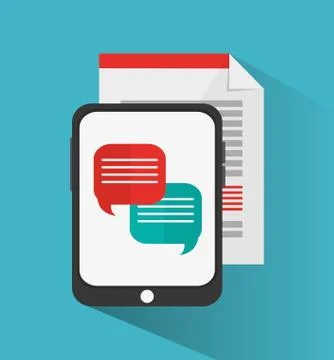 Tablet and document of office and work design Illustrazione stock