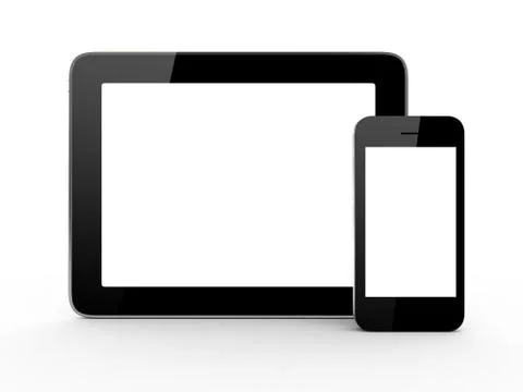 Tablet and mobile phone Stock Illustration