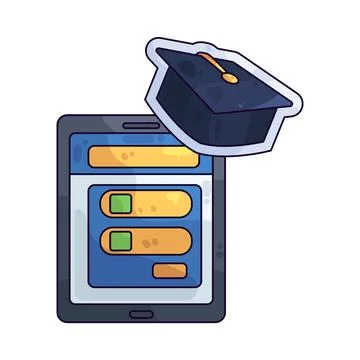 Tablet and notebook illustration Illustrazione stock