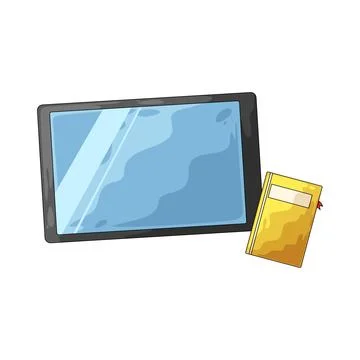 Tablet and notebook illustration Illustrazione stock