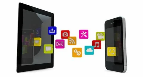 Tablet and phone Stock Illustration