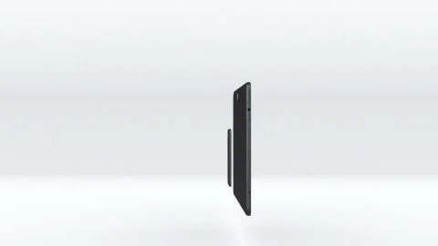 Tablet and smartphone with green screen, computer generated. Touchscreen devices Stock Illustration