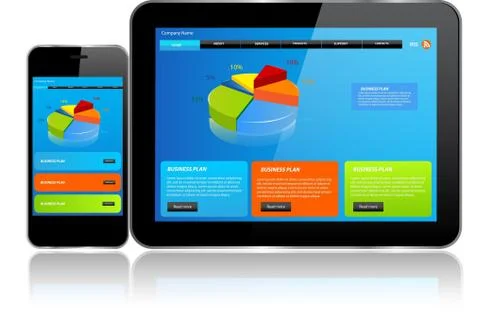 Tablet and Smartphone Stock Illustration