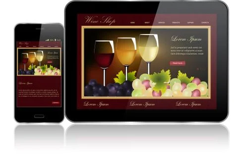 Tablet and Smartphone Stock Illustration