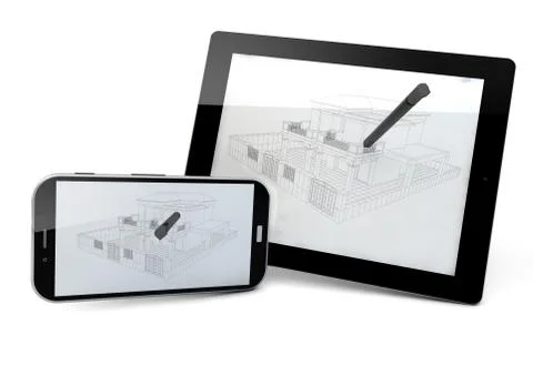 Tablet and smartphone project Stock Illustration
