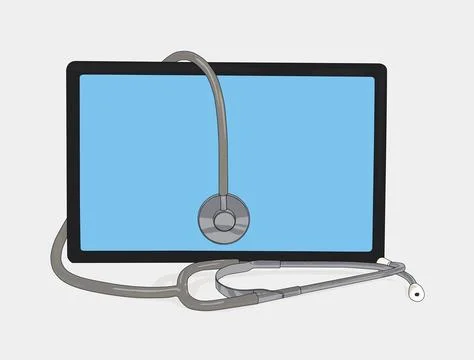 Tablet and stethoscope Stock Illustration