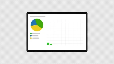 Tablet with Animated Business Infographic Chart on Screen 库存影片 336465247
