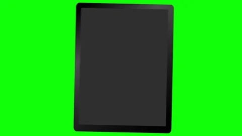 Tablet Animation on a Green Screen - Stock Footage Stock Footage 85246728