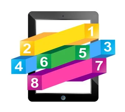 Tablet application place option Stock Illustration