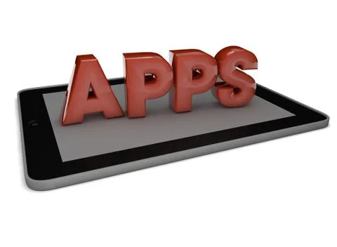 Tablet apps Illustrazione stock