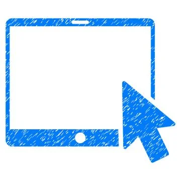 Tablet Arrow Pointer Grunge Icon Stock Illustration