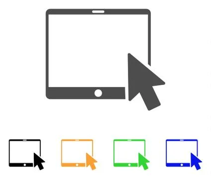 Tablet Arrow Pointer Vector Icon Illustrazione stock