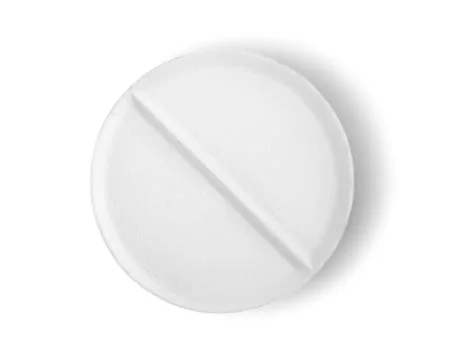 Tablet aspirin isolated path Foto stock