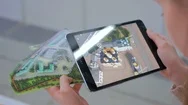 Tablet Augmented Reality App Stock Footage