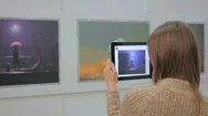 Tablet Augmented Reality App Stock Footage