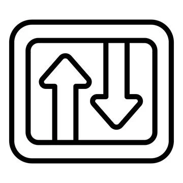 Tablet barter icon outline vector. Money evolution Ilustración de archivo