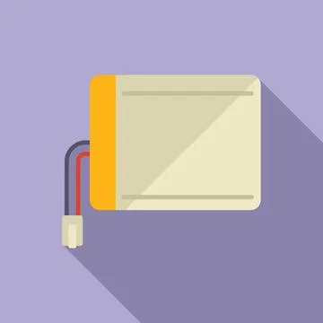 Tablet battery icon flat . Service screen Illustrazione stock
