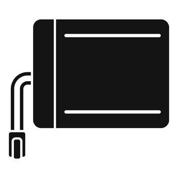 Tablet battery icon simple vector. Service screen Illustrazione stock
