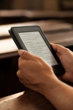Tablet with bible text Stock Photos