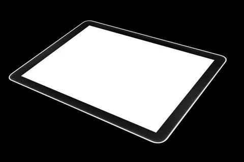 Tablet on the black backgrounds Foto stock