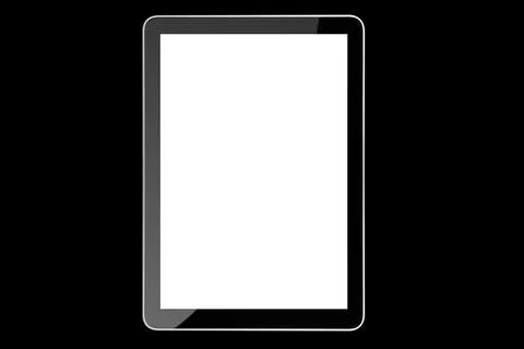 Tablet on the black backgrounds Stock Photos