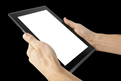 Tablet on the black backgrounds 스톡 사진