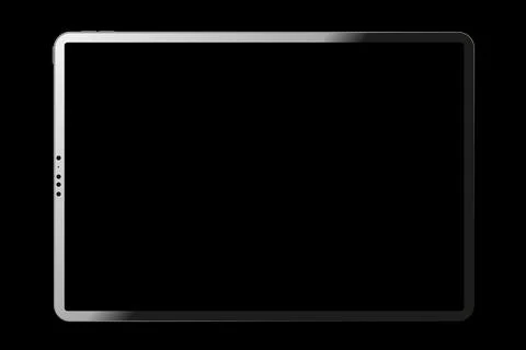 Tablet on the black backgrounds Stock Photos