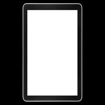 Tablet on the black backgrounds Stock Photos