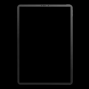 Tablet on the black backgrounds Stock Photos