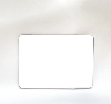 The tablet is black on a white isolated background with a mock up Stock Photos