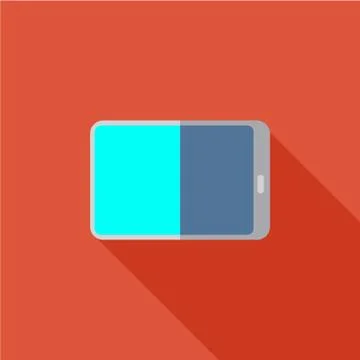 Tablet with blank screen icon or illustration in flat style Stock Illustration