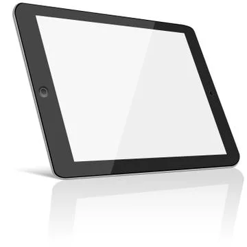 Tablet with Blank Screen Stock Illustration