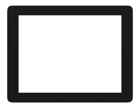 Tablet with blank screen isolated on white background Stock Illustration