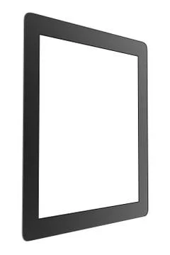 Tablet with blank screen isolated on white background 스톡 일러스트