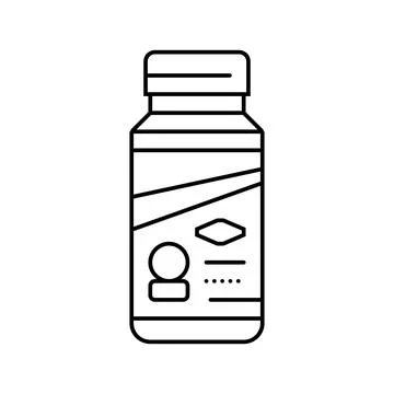 Tablet bleach line icon vector illustration Stock Illustration