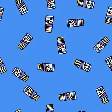 Tablet bleach vector seamless pattern Stock Illustration