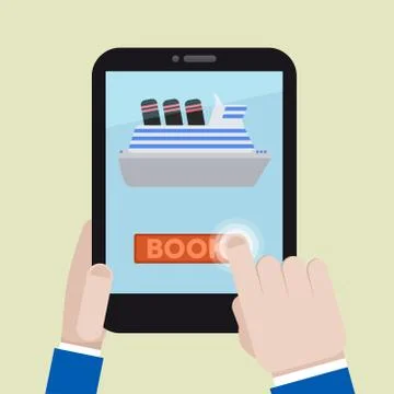 Tablet book ship Stock Illustration