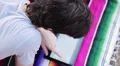 Tablet - boy using a tablet computer - internet , photo HD Footage