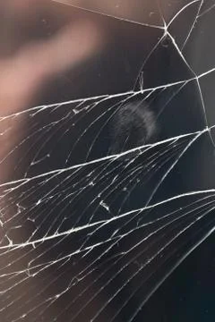 Tablet with a broken screen as a background Foto stock