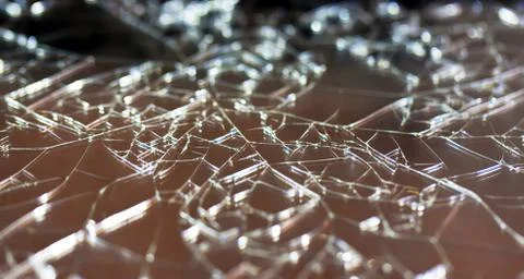 Tablet with broken touchscreen closeup Stock Photos