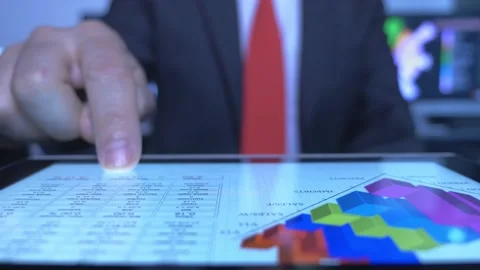Tablet business Data Stock Footage 200182022