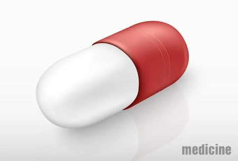 Tablet in the capsule concept Stock Illustration