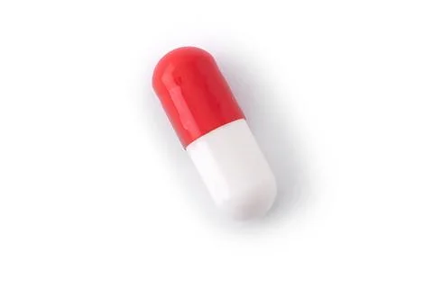 Tablet capsule on a white background Stock Photos